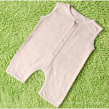 Einfache Bio-Baumwoll-Baby-Sleeveless Spielanzug